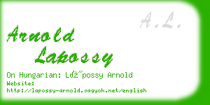 arnold lapossy business card